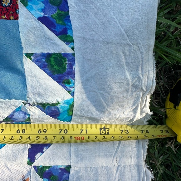 Colorful vintage Patchwork Quilt top